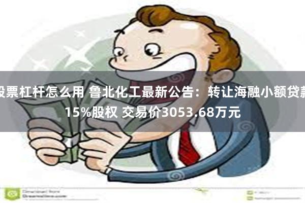 股票杠杆怎么用 鲁北化工最新公告：转让海融小额贷款15%股权 交易价3053.68万元